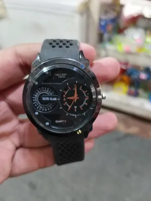 Men's Black Sports Watch 12-Hour Display Rubber Strap thumbnail 3
