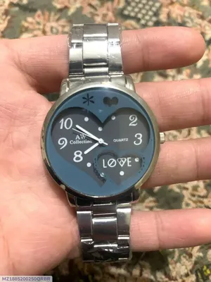 Women's Blue Heart Dial Chain Strap Watch 6cm Stainless Steel