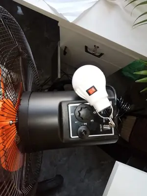 Portable Rechargeable Fan with Solar Plate  - 1 Pc, Reliable & Efficient for Everyday Home Use thumbnail 4
