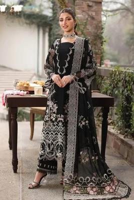 Black Embroidered Lawn 3Pcs Set for Women