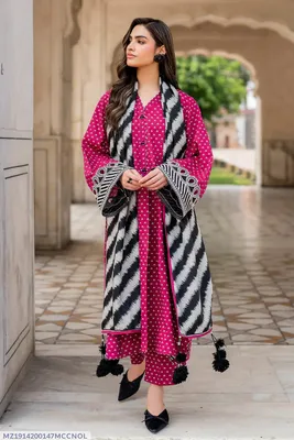 Pink Swiss Lawn 3-Piece Kurta Set for Women thumbnail 1