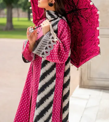Pink Swiss Lawn 3-Piece Kurta Set for Women thumbnail 2