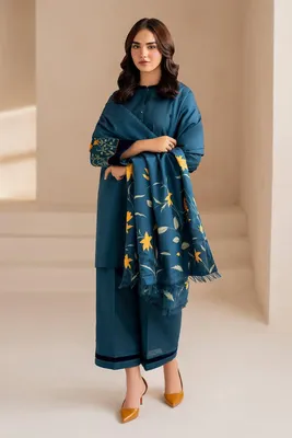 MIX TRENDING DESIGNS 3 Pcs Unstitched Embroidered Suit thumbnail 3