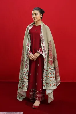 MIX TRENDING DESIGNS 3 Pcs Unstitched Embroidered Suit