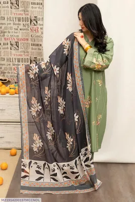 MIX TRENDING DESIGNS 3 Pcs Unstitched Embroidered Suit