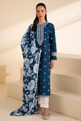 MIX TRENDING DESIGNS 3 Pcs Unstitched Embroidered Suit thumbnail 3