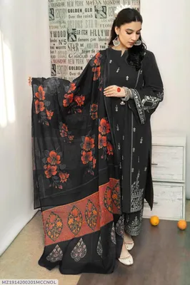 MIX TRENDING DESIGNS 3 Pcs Unstitched Embroidered Suit