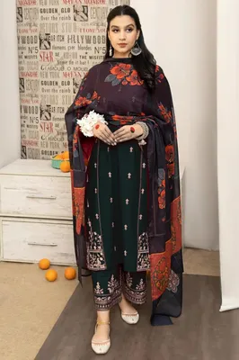 MIX TRENDING DESIGNS 3 Pcs Unstitched Embroidered Suit thumbnail 3