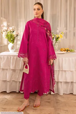 MIX TRENDING DESIGNS 3 Pcs Unstitched Embroidered Suit