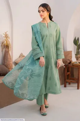 MIX TRENDING DESIGNS 3 Pcs Unstitched Embroidered Suit