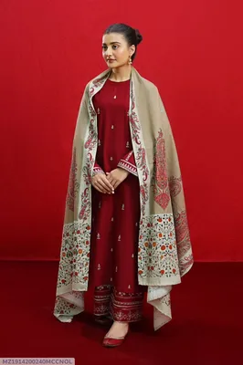 MIX TRENDING DESIGNS 3 Pcs Unstitched Embroidered Suit
