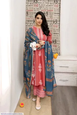 MIX TRENDING DESIGNS 3 Pcs Unstitched Embroidered Suit