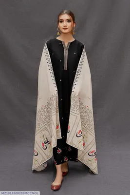 MIX TRENDING DESIGNS 3 Pcs Unstitched Embroidered Suit