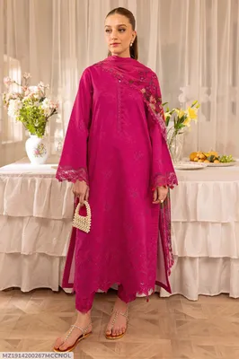 MIX TRENDING DESIGNS 3 Pcs Unstitched Embroidered Suit