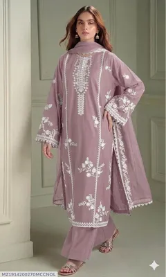 Mix Trending Designs 3 Pcs Unstitched Embroidered Suit thumbnail 1