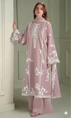 Mix Trending Designs 3 Pcs Unstitched Embroidered Suit thumbnail 3
