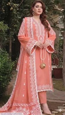 MIX TRENDING DESIGNS 3 Pcs Unstitched Embroidered Suit thumbnail 1