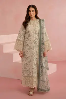 AFROZEH HIT CODE 3 Pcs Unstitched Chikankari Embroidered Suit