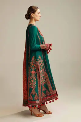 HUSSAIN REHAR 3 Pcs Unstitched Embroidered Suit thumbnail 2