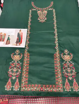 HUSSAIN REHAR 3 Pcs Unstitched Embroidered Suit thumbnail 9
