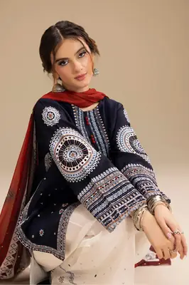 HIT ARTICLES MIX BRAND 3 Pcs Unstitched Embroidered Suit