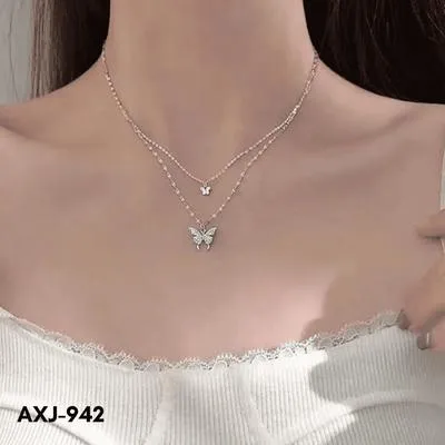 Silver Butterfly Necklace for Women thumbnail 2