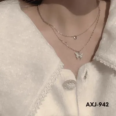 Silver Butterfly Necklace for Women thumbnail 4