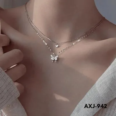 Silver Butterfly Necklace for Women thumbnail 5