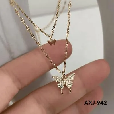 Silver Butterfly Necklace for Women thumbnail 6