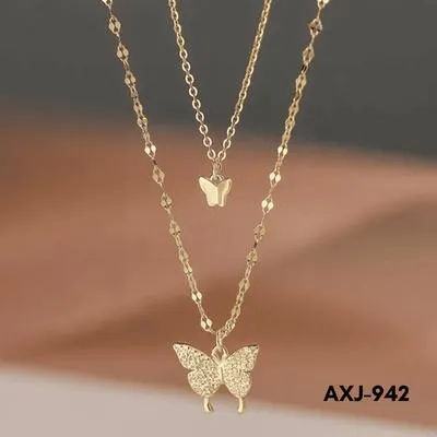 Silver Butterfly Necklace for Women thumbnail 7