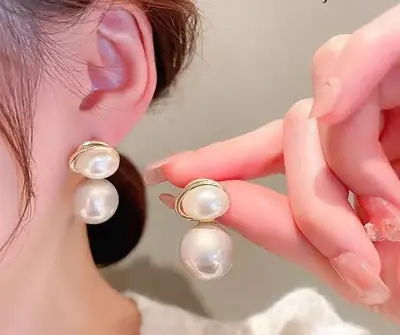 Double Circle Korean Trending Earings ZBJ-017