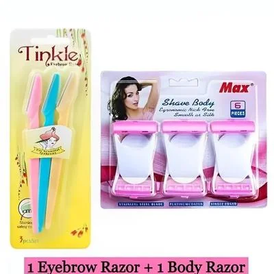 Tinkle Eyebrow Razor & Body Shaver Pack