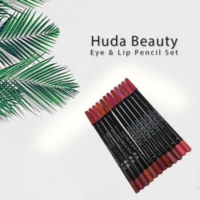 Huda Beauty Lip & Eye Pencils Pack of 12 Long Lasting thumbnail 1