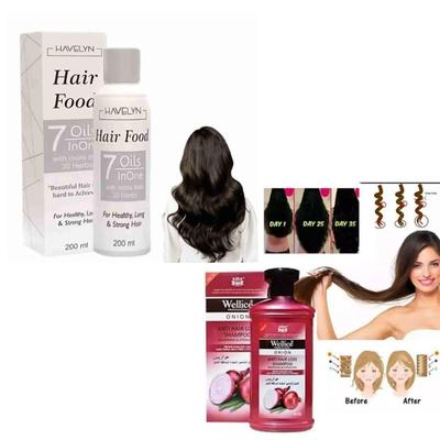 Wellice Onion Shampoo 400ml + Havelyn Hair Food Oil 200ml thumbnail 2