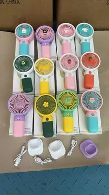 Kamal 3 Speed Rechargeable Hand Fan – Mini Handy Fan For Kids With Stand (Random Color) thumbnail 2