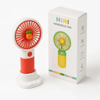Mini Fan, Rechargeable 2 in 1 Handheld and Desktop Cooling
