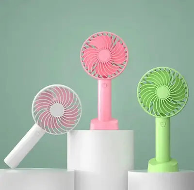 Portable Hand Fan Mini Desktop Cooling Fan Rechargeable Personal Air Fan Random Color thumbnail 4