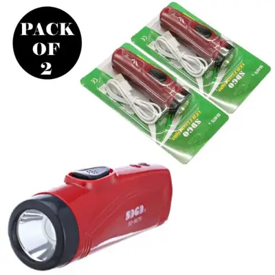 Multifunction Portable Super Bright USB Rechargeable Flashlights SD-8670 thumbnail 2