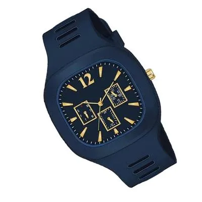 Black Silicone Multi-Dial Watch for Men thumbnail 8