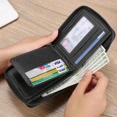 Luxury Leather Wallet Regal 4 Colors Zipper Closure thumbnail 9