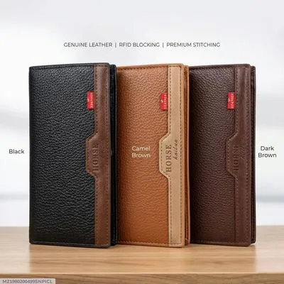 Premium Leather Long Wallet for Men Black Brown Dark Brown thumbnail 6
