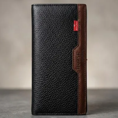Premium Leather Long Wallet for Men Black Brown Dark Brown thumbnail 4