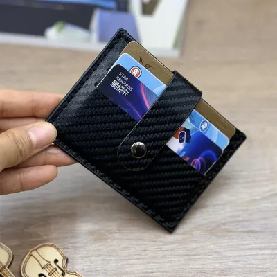 Men's Black Leather RFID Wallet with 6 Card Slots thumbnail 5