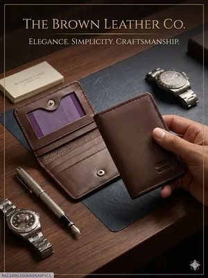 The Brown Leather Co. Men's PU Leather Wallet - Black & Brown