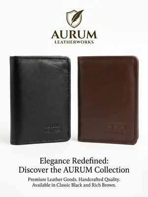 The Brown Leather Co. Men's PU Leather Wallet - Black & Brown thumbnail 4