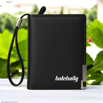 Balebaily Compact Short Wallet – Multi Card Holder with Money Clip & Coin Pocket for Men & Women - Black