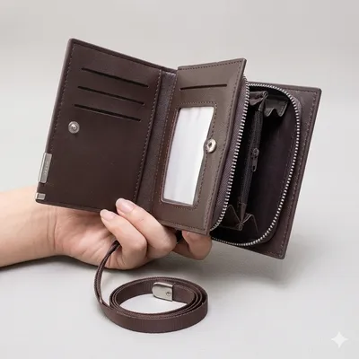 Balebaily Compact Short Wallet – Multi Card Holder with Money Clip & Coin Pocket for Men & Women - Black thumbnail 3