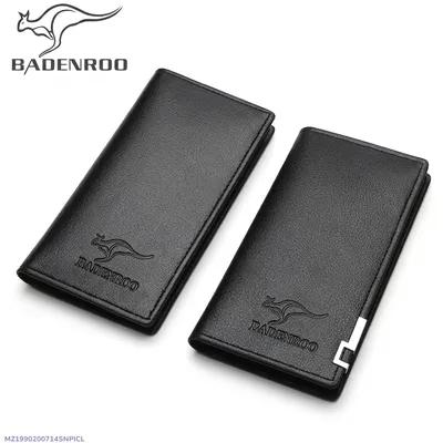 Imported Long Fold Leather Wallet Men's PU Leather Wallet