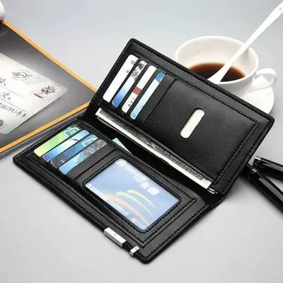 Breast Pocket Leather Wallet Men's Leather Wallet thumbnail 2