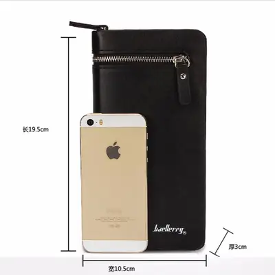 Baellerry Unique Multi-functional Classic Long Business Zipper Wallets for Men thumbnail 4